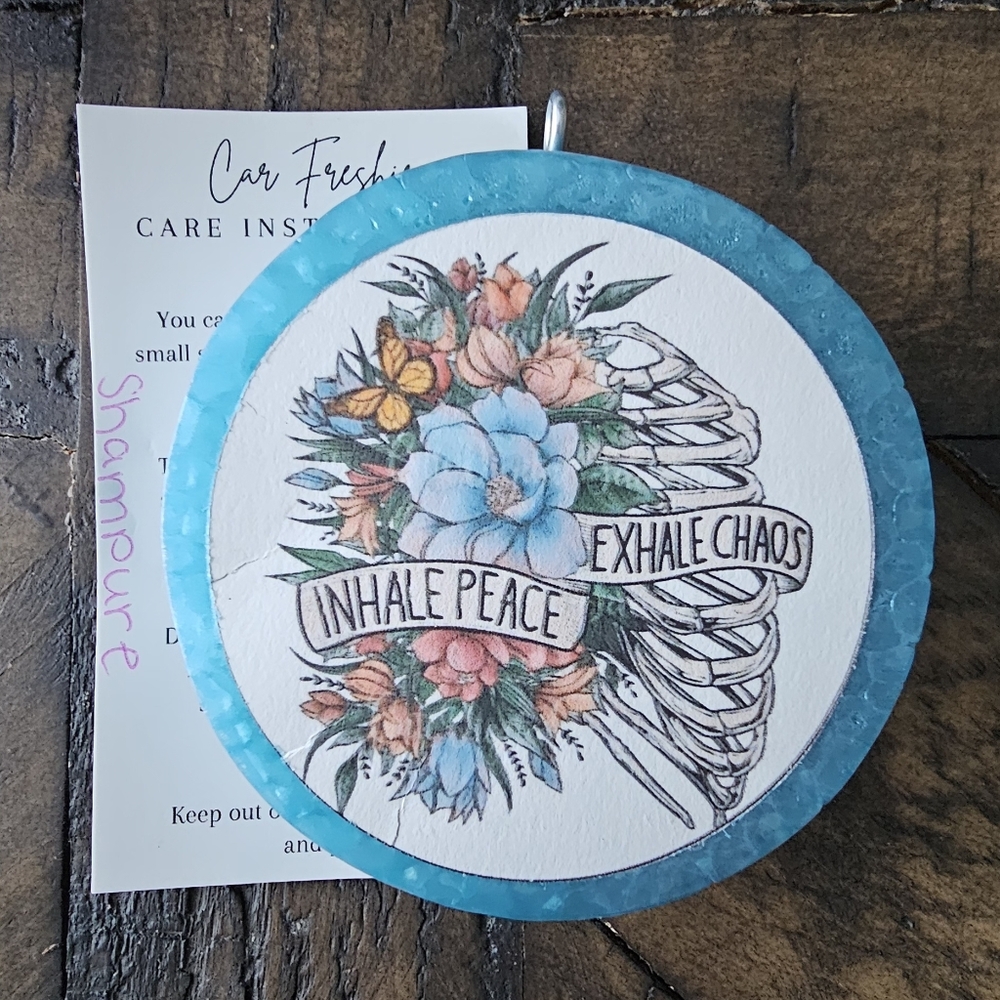 "Inhale Peace Exhale Chaos" Car Freshie